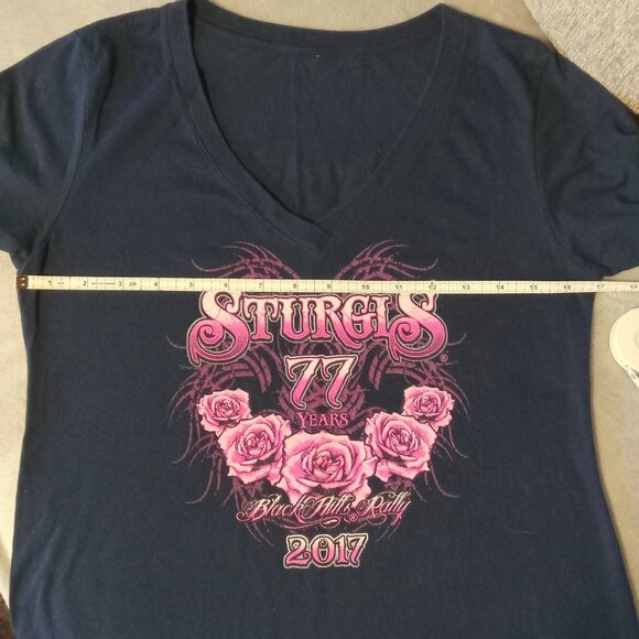 2017 Sturgis Ladies Vee Neck Tee w/Bonus - Picture 7 of 12